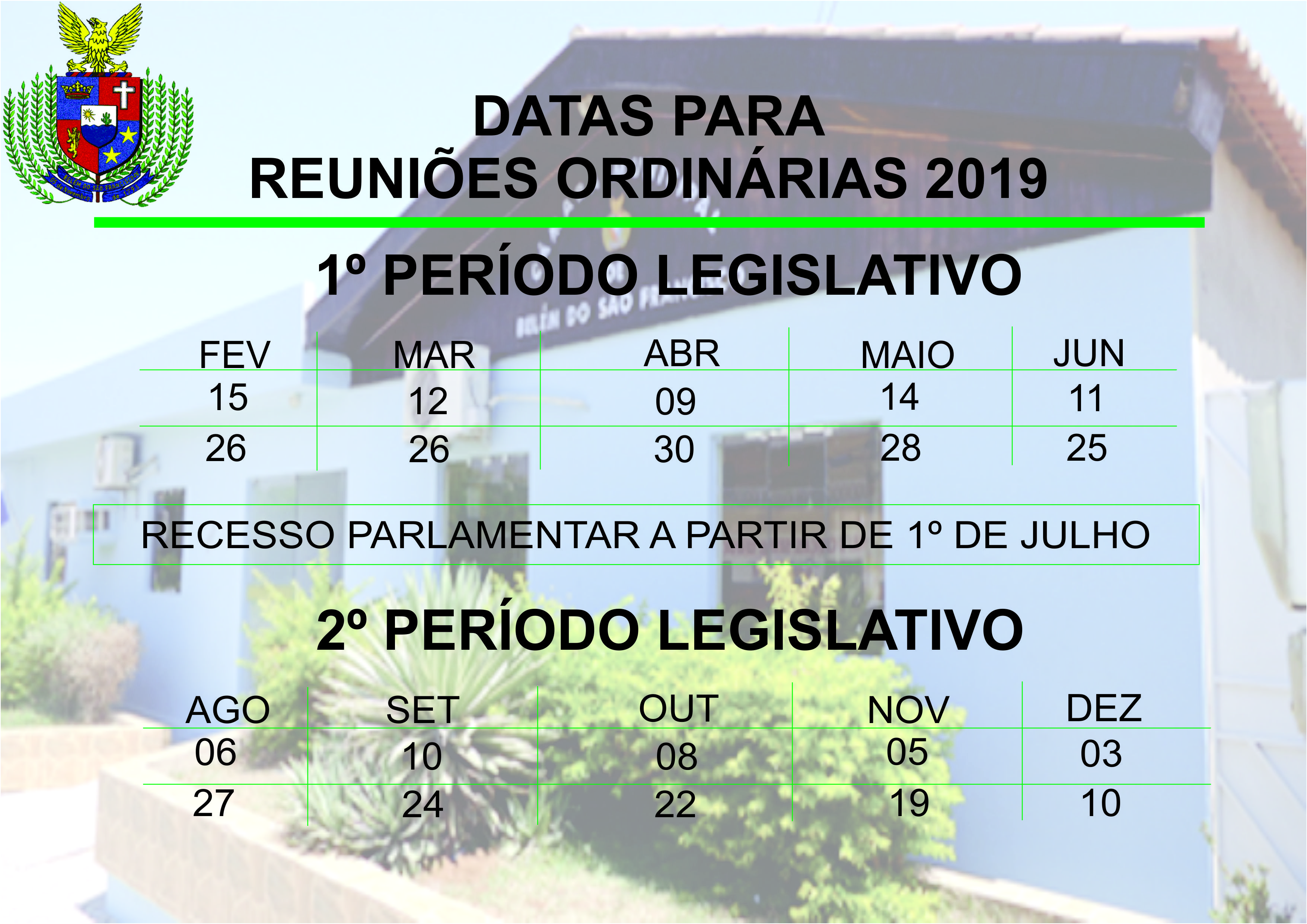 Calendário de Reuniões