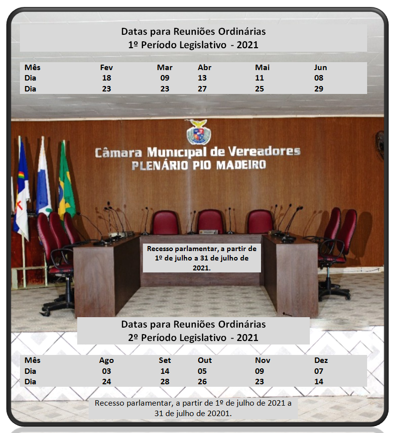 DATAS REUNIOES 2021